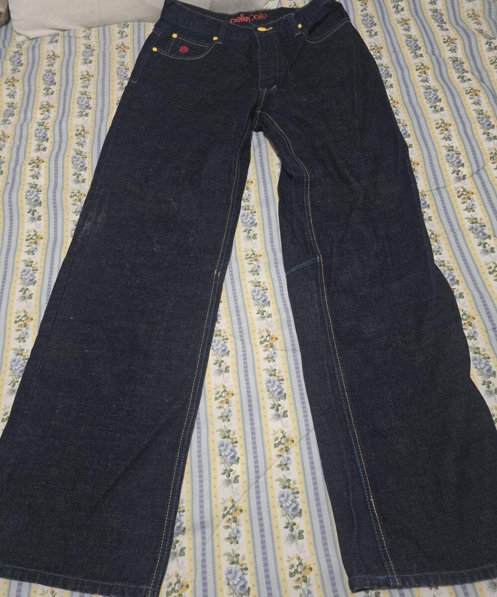 Pelle Pelle Women's Jeans Cotton Blue Size 16 Dark Wash